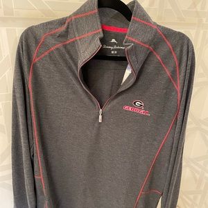 Tommy Bahama UGA Bulldogs Quarter Zip - M - NEW